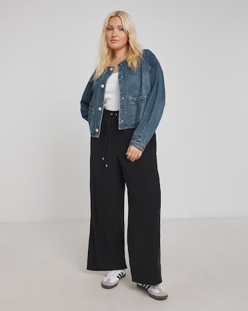 Indigo Collarless Denim Jacket