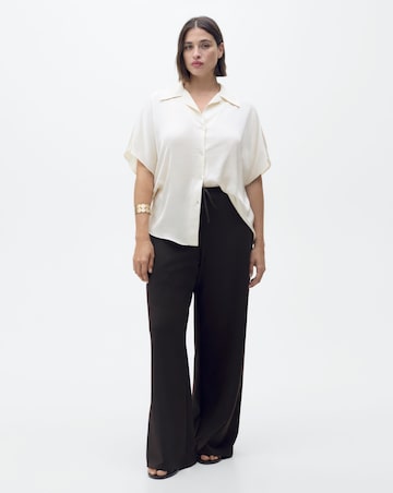 Mango Short Sleeveed Satin Shirt