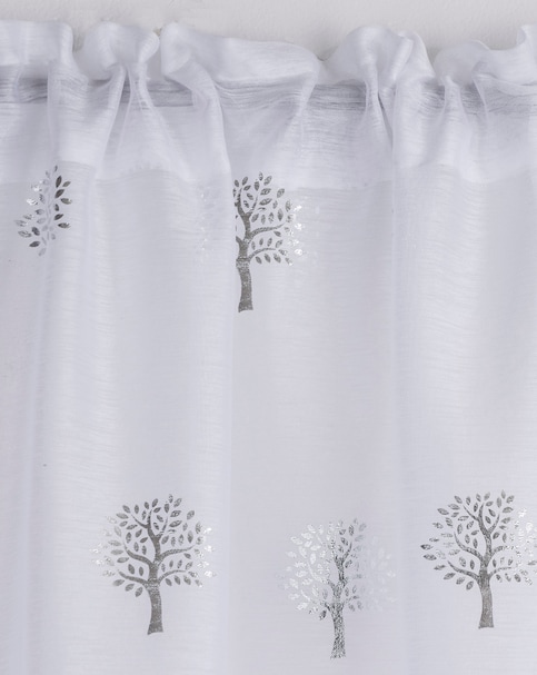 Birch Tree Foil Print Voile