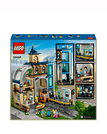 LEGO City Central Train Station Set for Fans of Construction Toys 60469