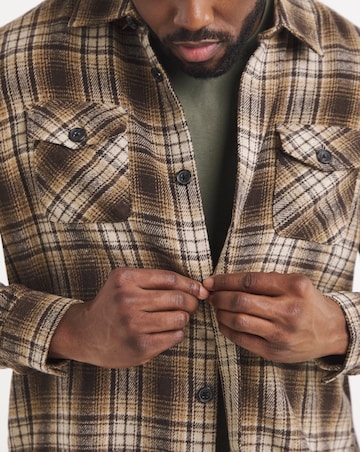 Double Pocket Check Overshirt