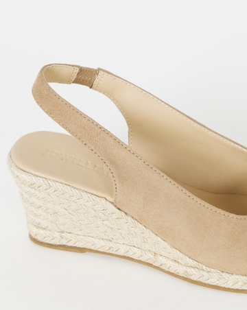 Marlow Peep Toe Espadrille Wedge With Slingback - Wide Fit (E)