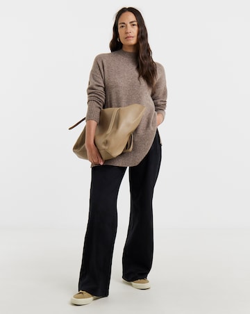 Mocha High Neck Tunic