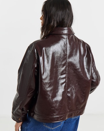 Burgundy Lacquer Trucker Jacket