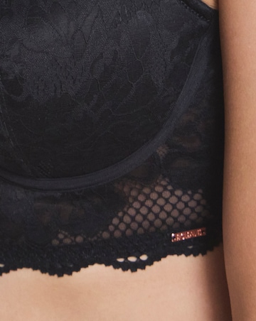 Figleaves Curve Amore Padded Balcony Bra B-F - Black
