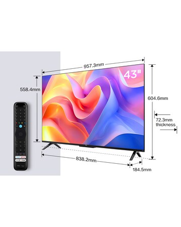 TCL 43In 43PF650K LED 4K HDR PRO Smart Fire TV with Freely
