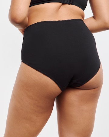Pretty Secrets (5 Pack) Lace Top Full Knickers Black