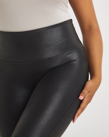 Spanx Medium Control Faux Leather Leggings Black
