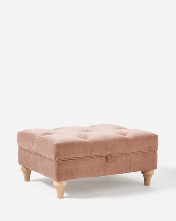 Julipa Colston Chenille Buttoned Storage Footstool