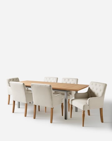 Ashford Extendable Dining Table with 6 Mae Chairs