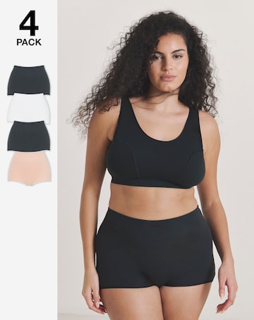 Pretty Secrets (4 Pack) Cotton Comfort Short Knickers