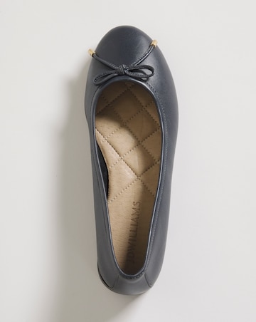 Talia Leather Ballerina Shoes Extra Wide EEE Fit