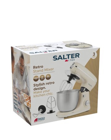 Salter Retro Stand Mixer Cream