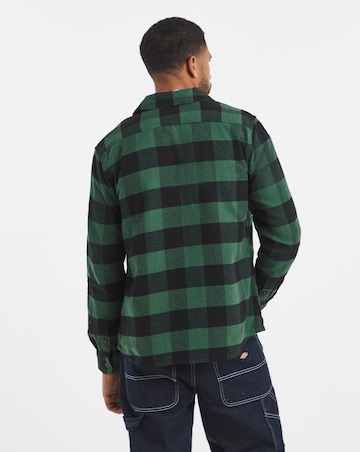 Dickies Fleece Lined Sacramento Flannel Shirt - Pine