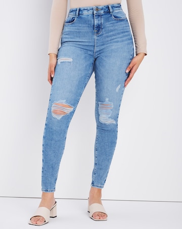 Chloe Stonewash Ripped High Waist Skinny Jeans
