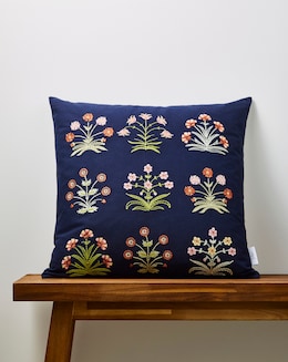 Eden Embroidered Floral Cushion