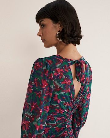 Phase Eight Hyacinth Button Through Printed Midi Dress