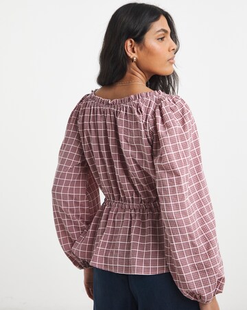 Simply Be Cinch Waist Prairie Blouse