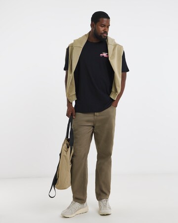 Jack & Jones Sakura Oriental Back Graphic T-Shirt - Black