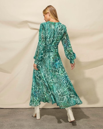 Ro&Zo Mix Animal Print Wrap Dress