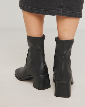 Whitney Classic Block Heel Stretch Ankle Boots Extra Wide EEE Fit
