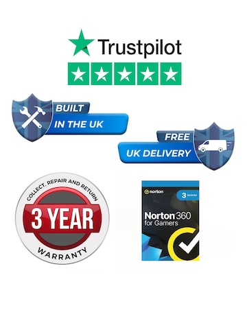 Stormforce Carbon Ryzen 5 16GB RAM 1TB SSD Windows 11 Gaming Desktop