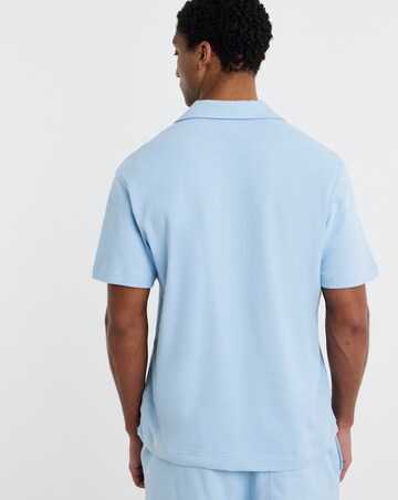 Lacoste Short Sleeve Textured Jersey Polo - Light Blue