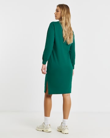 Green Midi Sweatshirt Dress