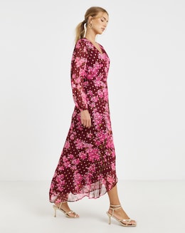 Hope & Ivy Blossom Wrap Maxi Dress