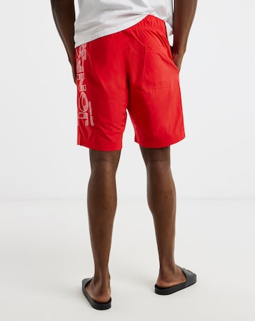 Jack & Jones Maui Logo Swim Shorts - Red