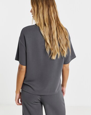 Simply Be Slate Grey Luxe Modal Short Sleeve Sweatshirt