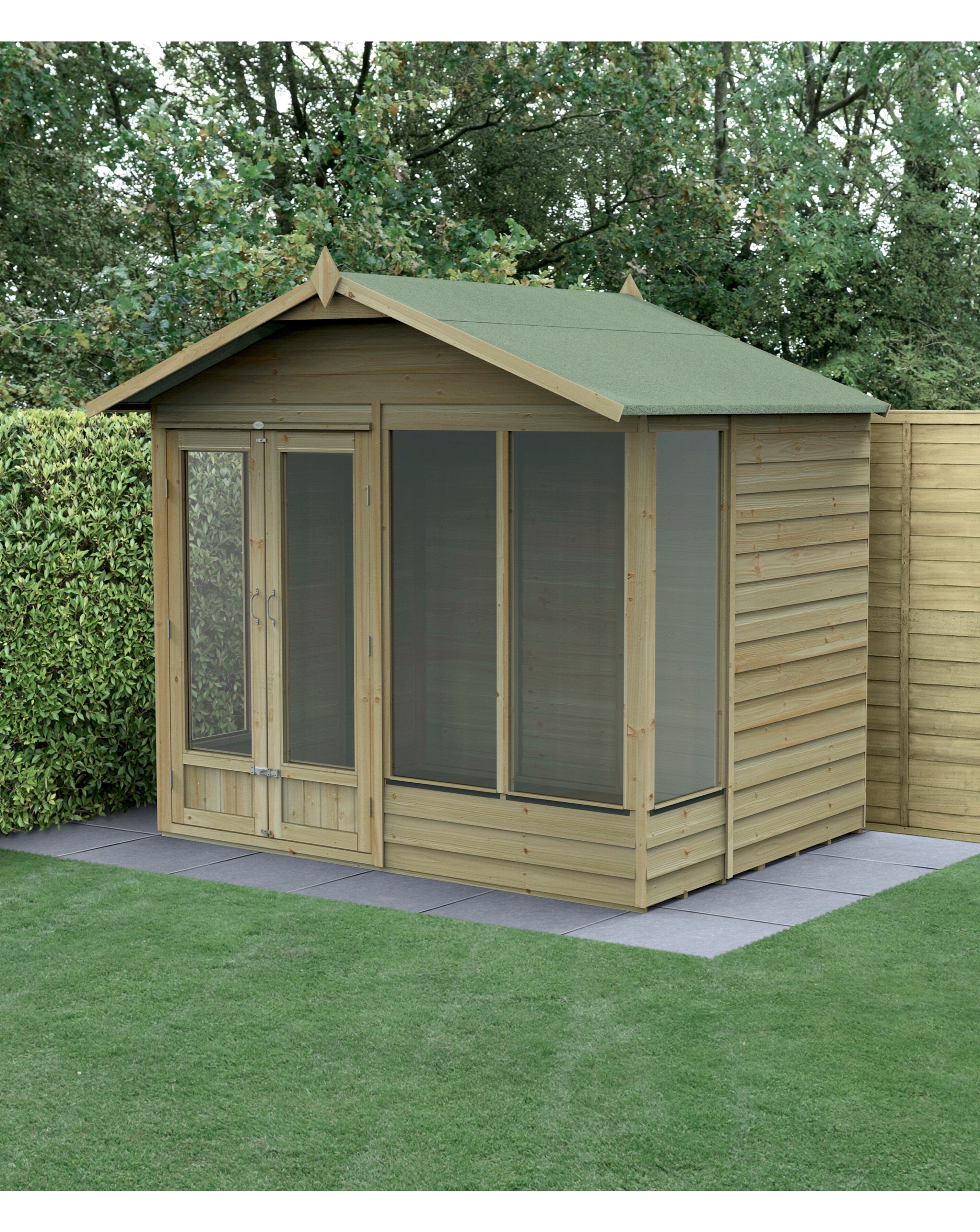 4LIFE Apex Summerhouse 8x6 - Double Door - 4 Window (Home Delivery)