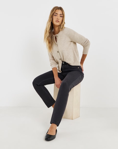 SBE 99 1 Washed Black Loose Mom Jeans