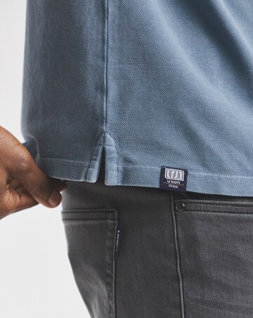 Union Garment Dyed Pique Polo- Dark Stone