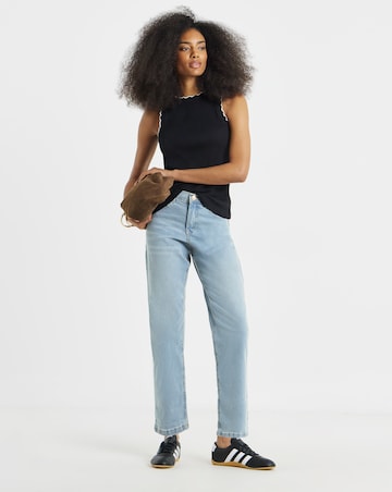 Simply Be Light Wash 24/7 Boyfriend Jeans