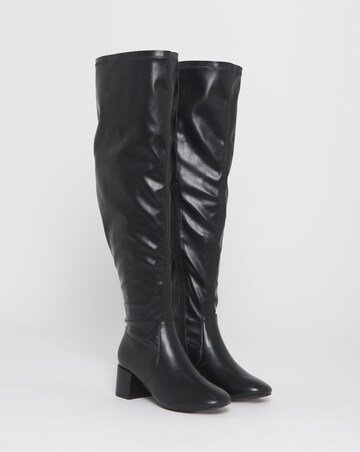 Amina Over The Knee Stretch Boots - Extra Wide Fit (EEE) Curvy/Super Curvy Calf