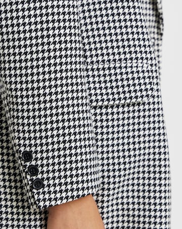 Houndstooth Single Breasted Blazer