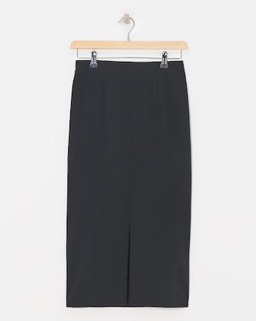 Stretch Poplin Pencil Skirt