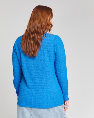 Simply Be Cobalt Asymmetric Textured Top