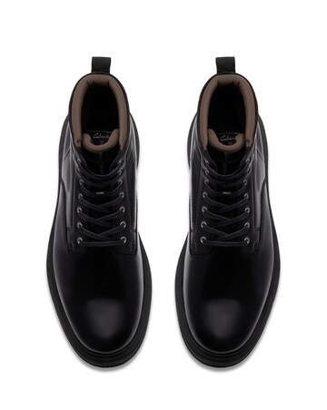 Clarks Badbury Hi Wp Boots - Black Leather