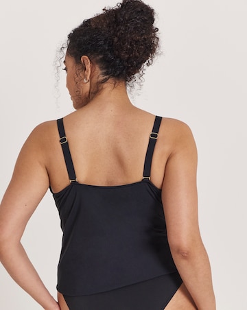 MAGISCULPT Medium Control Twist Front Bandeau Blouson Tankini Top