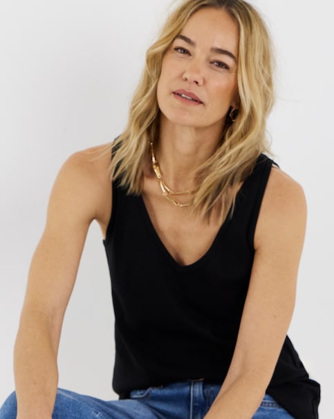 Black V-Neck Vest