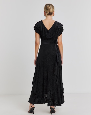 Joanna Hope Maxi Ruffle Burnout Dress