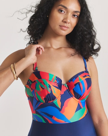 Underwired Bandeau Swimsuit With Detachable Straps