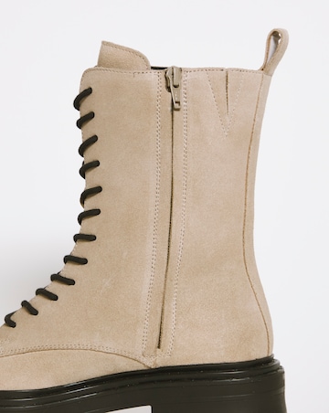 Suede Lace Up Boot - Extra Wide Fit (EEE)