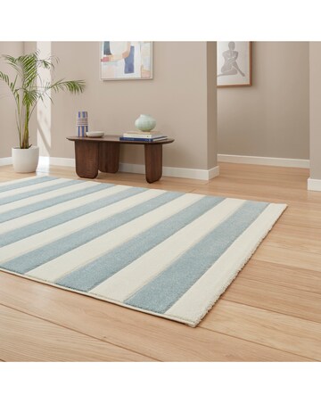 Catherine Lansfield Cove Stripe Modern Carved Rug