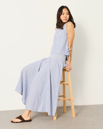 FatFace Harper Stripe Midi Skirt