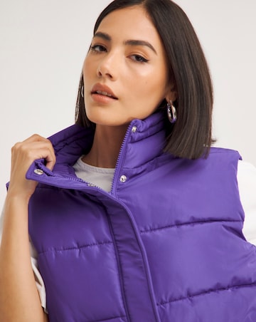 Purple Short Padded Gilet