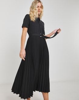 Tommy Hilfiger Mix Pleat Short Sleeved Polo Dress