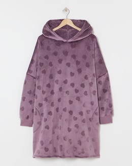 Pretty Secrets Jacquard Oversized Hooded Lounge Dress